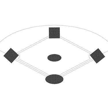 Baseball Tarp with Ground Stakes (20 ft. Round - 6 oz. Polyethylene) (Pitcher 's Mound) (White or Silver - Reversible)